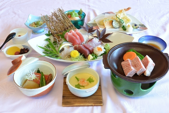 【禁煙】【1泊夕食付き】牛肉陶板焼つき海鮮プラン（ファミリールーム）